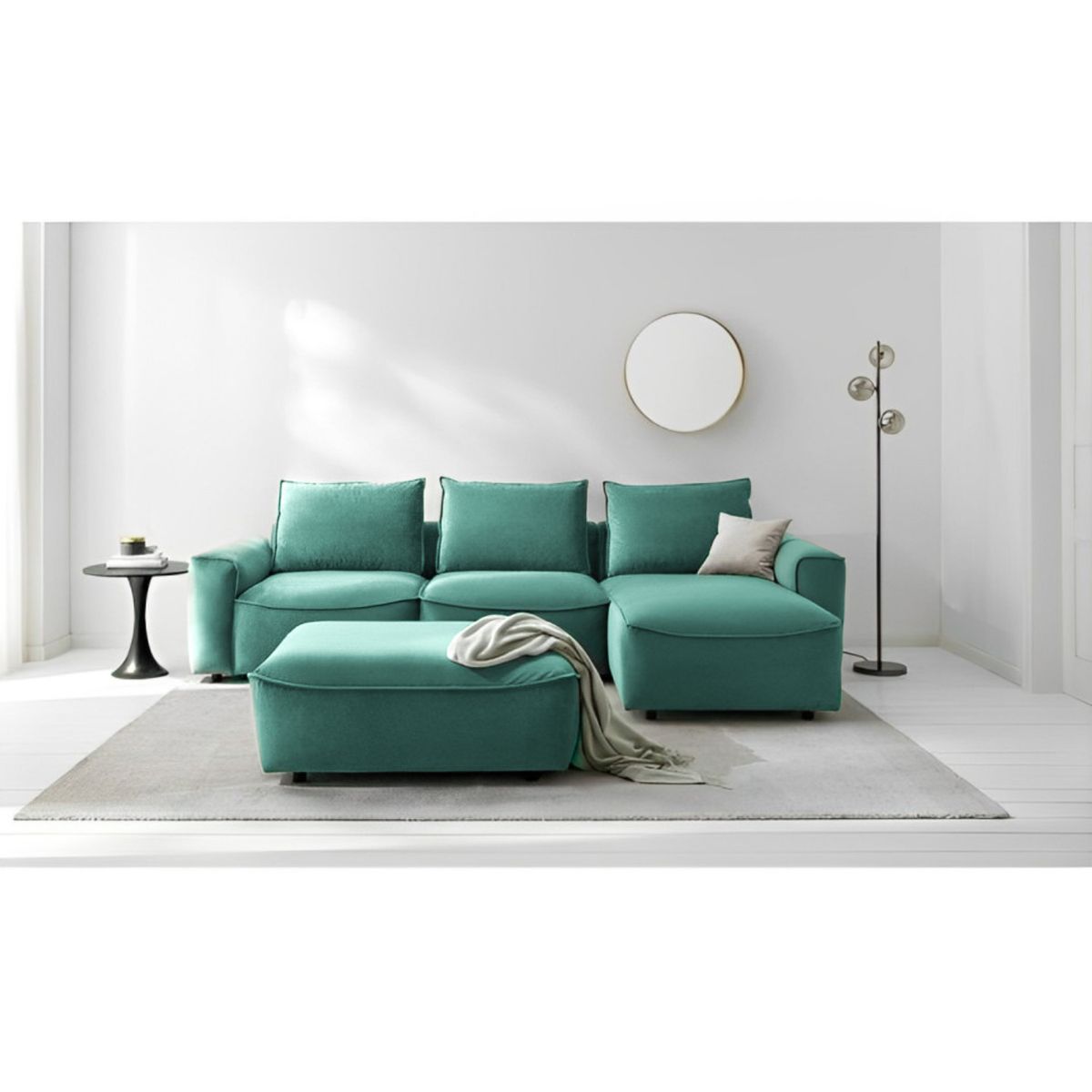 GENERICO - Seccional Derecho Esquinero Praga en Tela - Turquesa