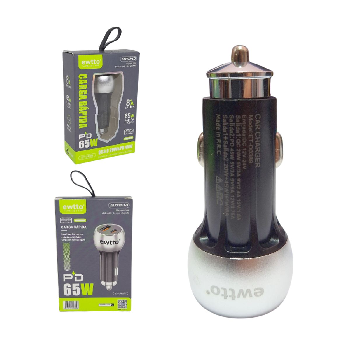 EWTTO - Cigarrera Doble entrada USB EWTTO ET-D0389