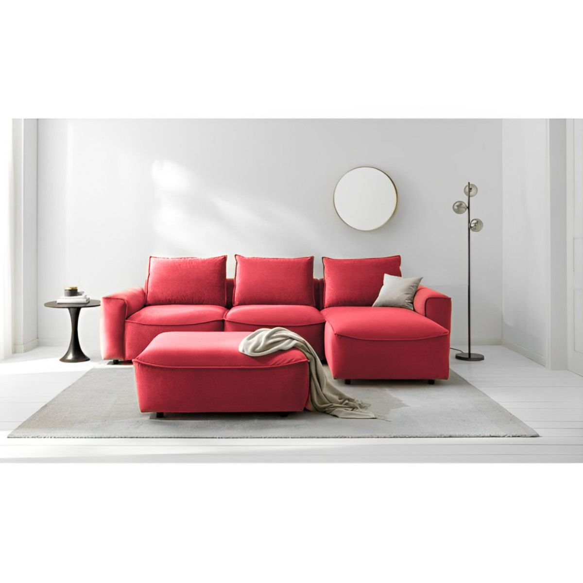 GENERICO - Seccional Derecho Esquinero Praga en Tela - Rojo