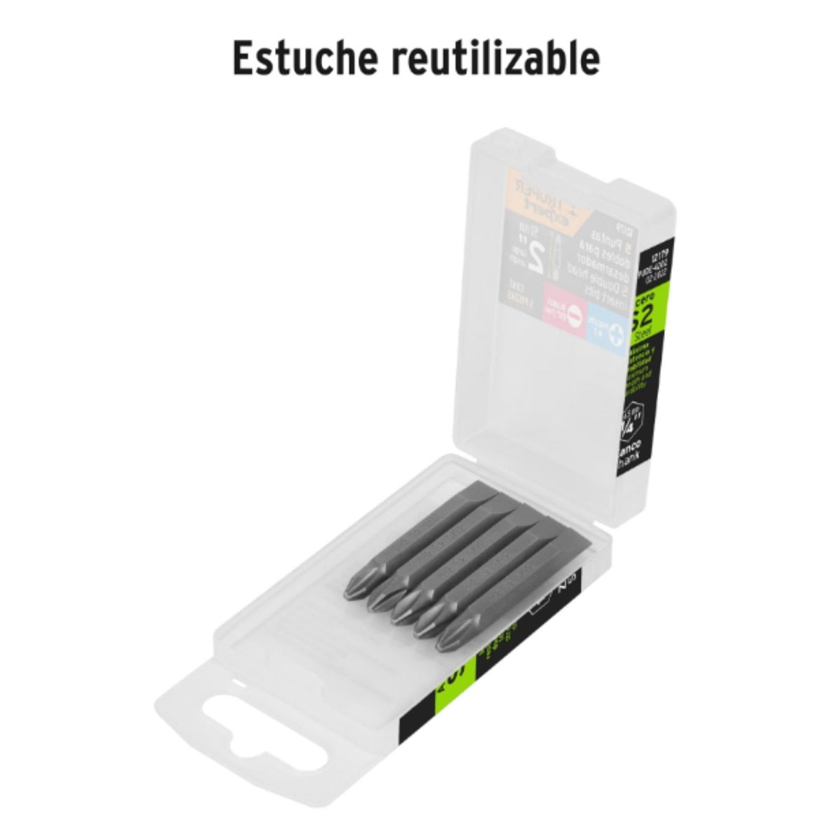 TRUPER -  Estuche con 5 puntas dobles 2"