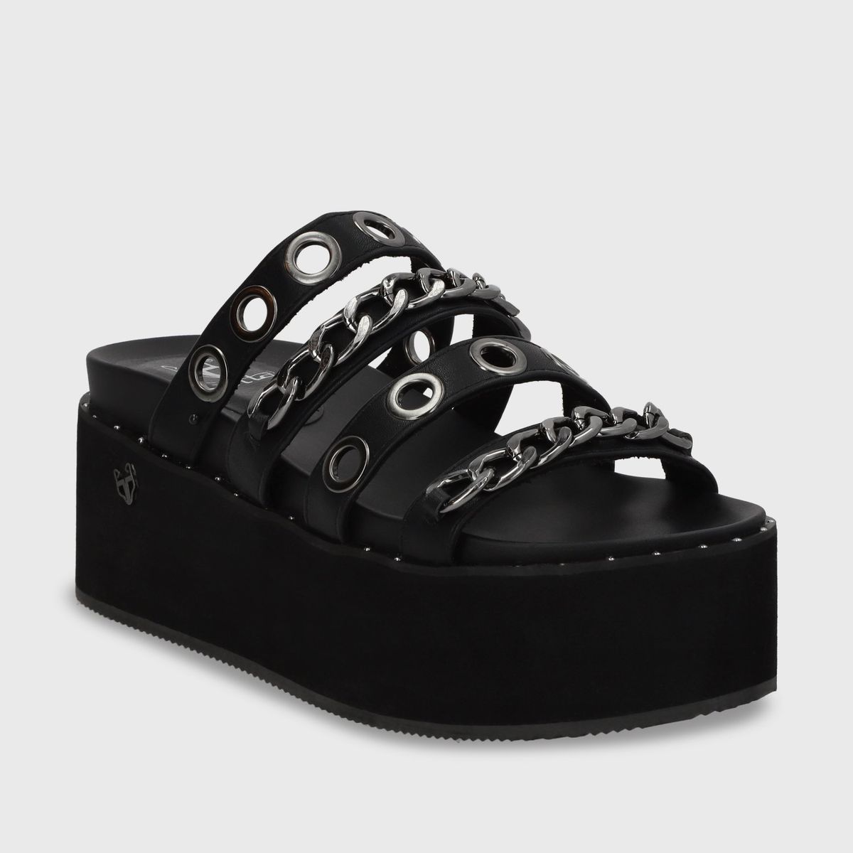 GOTTA - Sandalia Plataforma Negra Mujer 1566C Gotta