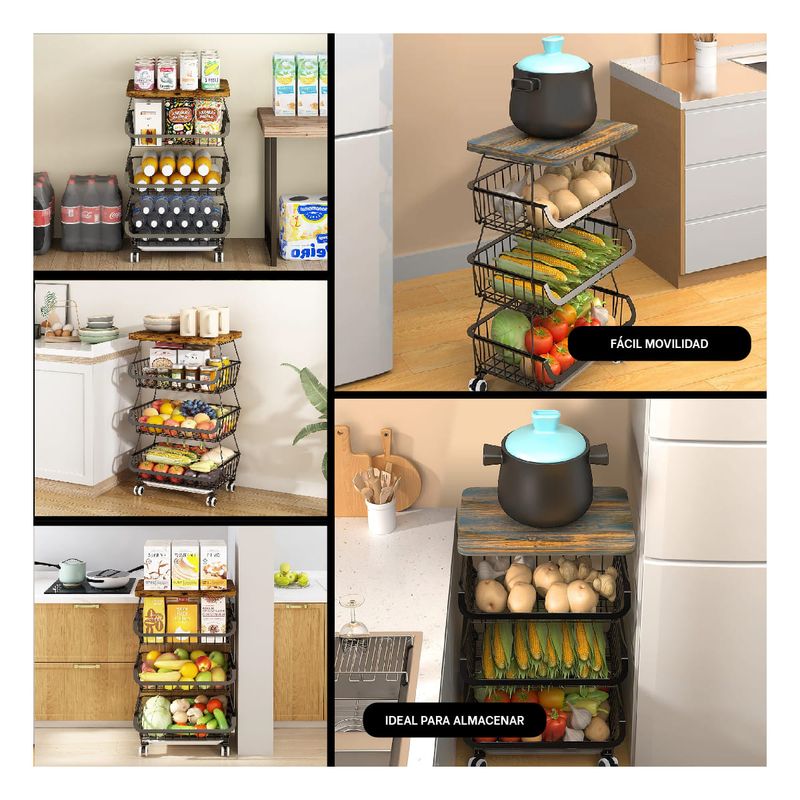 RYBIU IMPORT - Gabinete Practico con Canastos de Negro Y+Gift MiniAgenda