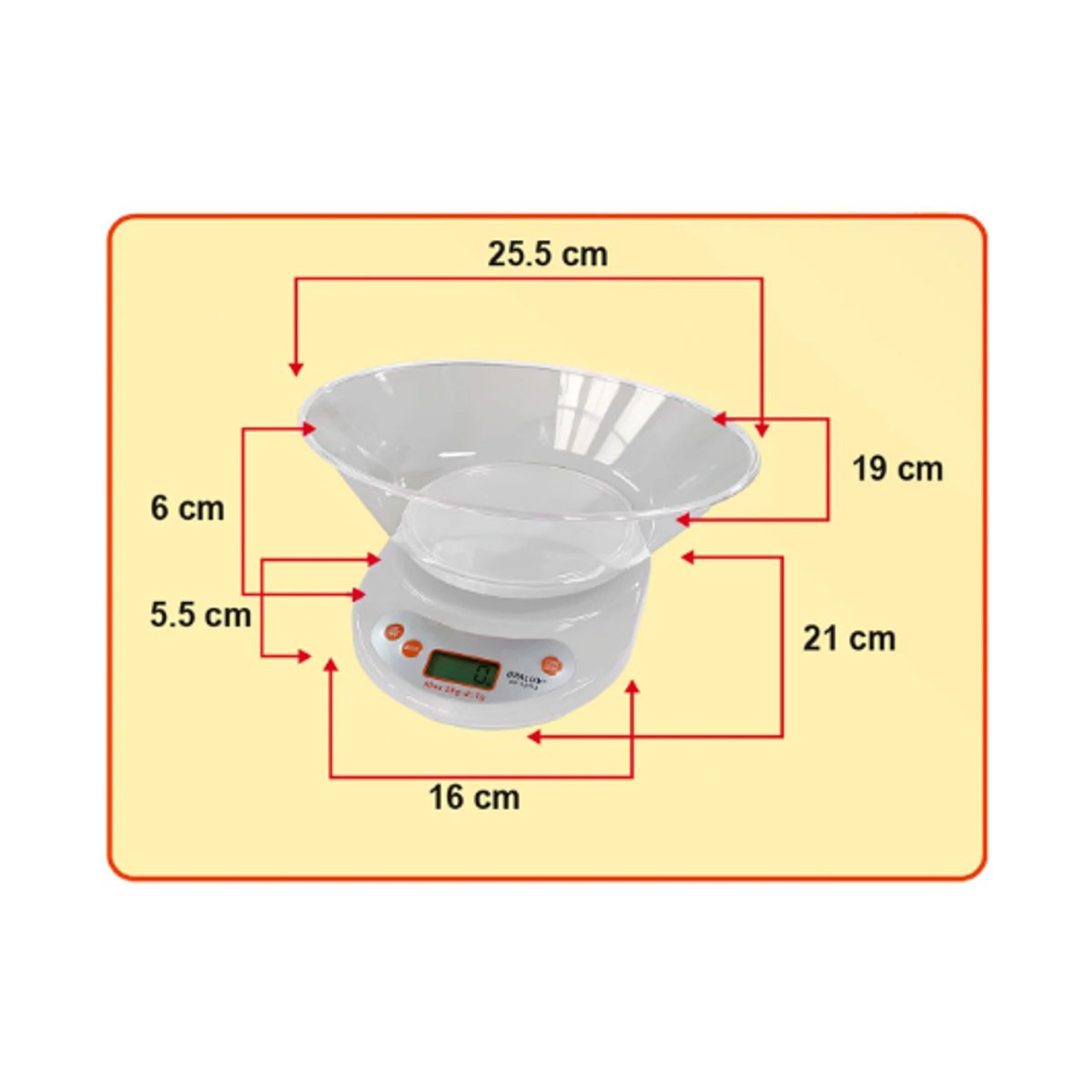 OPALUX - Balanza Digital Gramera 5Kg OP-1811A-WH OPALUX