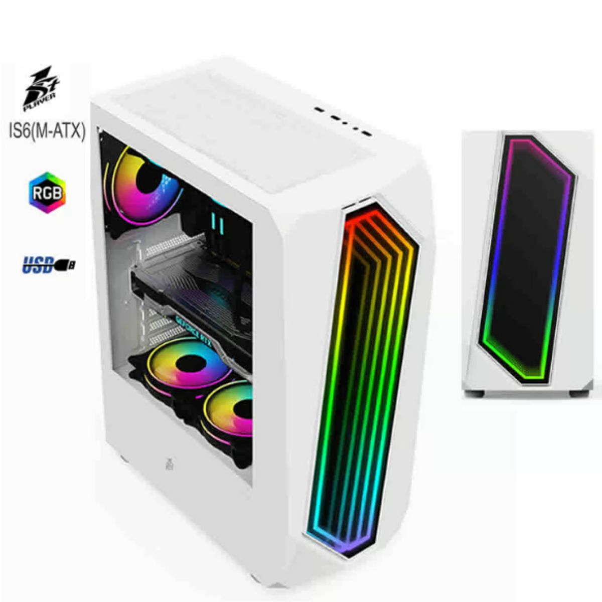 GENERICO - CASE 1STPLAYER GAMING IS6 WHITE