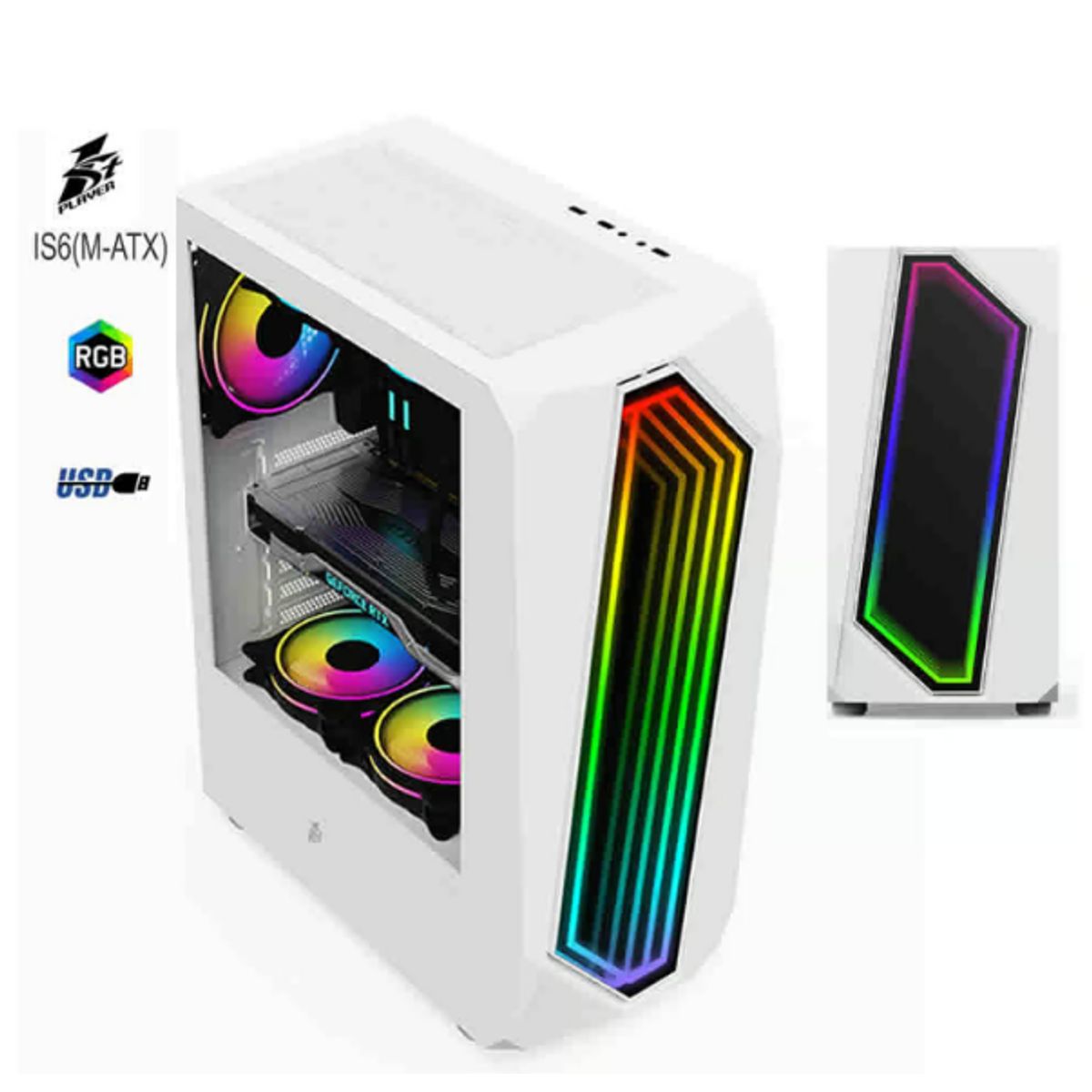 GENERICO - CASE 1STPLAYER GAMING IS6 WHITE