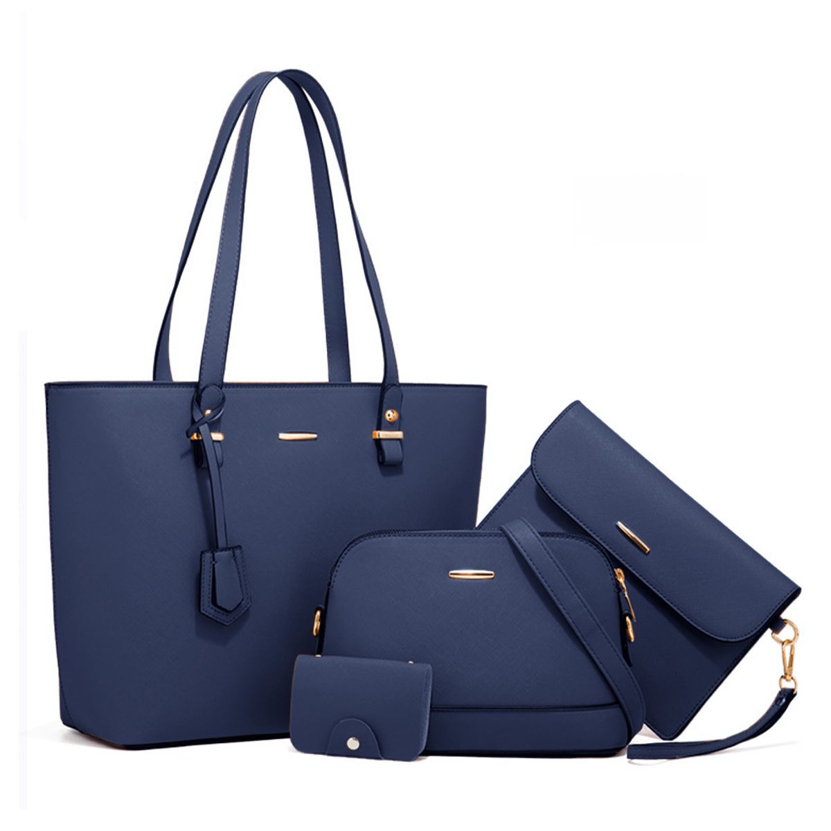 KELLER - Juego de Carteras Bolsos 4 Piezas Elegante Azul CA4