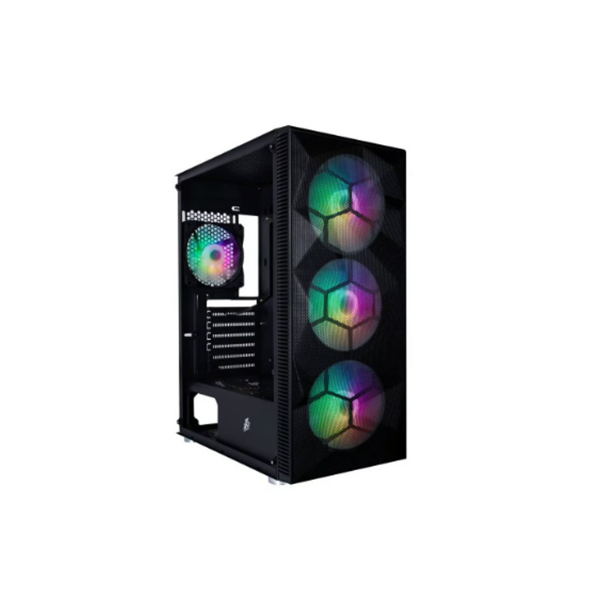 1ST PLAYER - CASE 1STPLAYER X7 NEGRO - 1 PANEL VIDRIO - LED - RGB