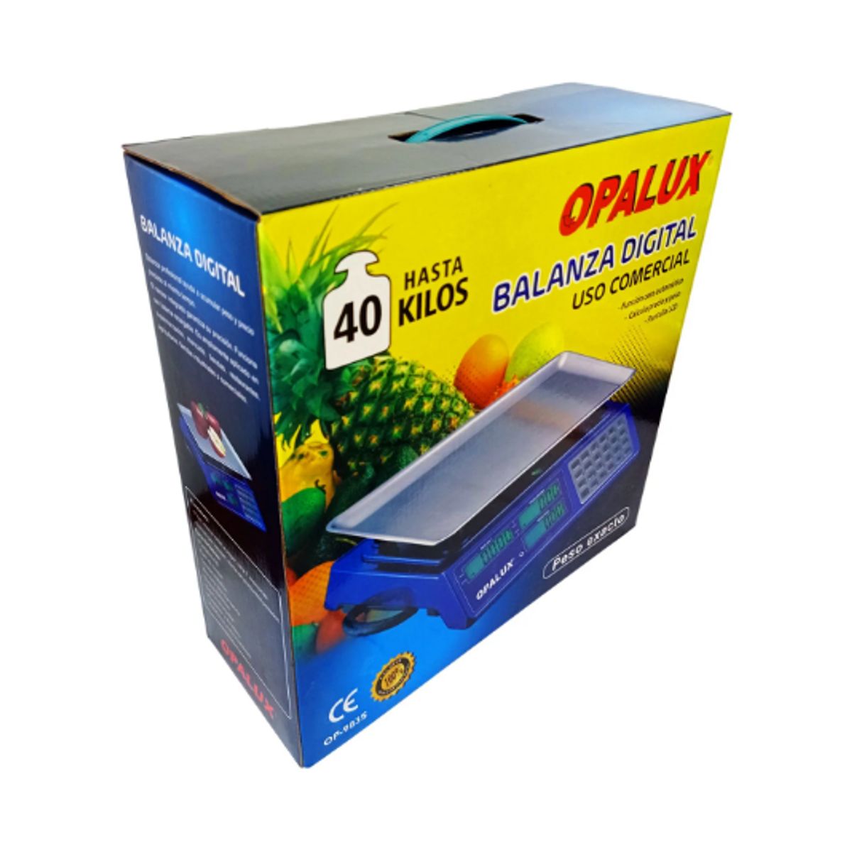 OPALUX - Balanza Digital Recargable 40KG OP-983S OPALUX