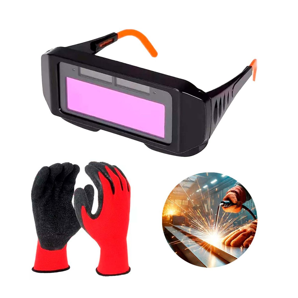 GENERICO - LENTE DE SOLDAR FOTOSENSIBLE PROTECTOR OSCURECIMIENTO AUTOMÁTICO GUANTE