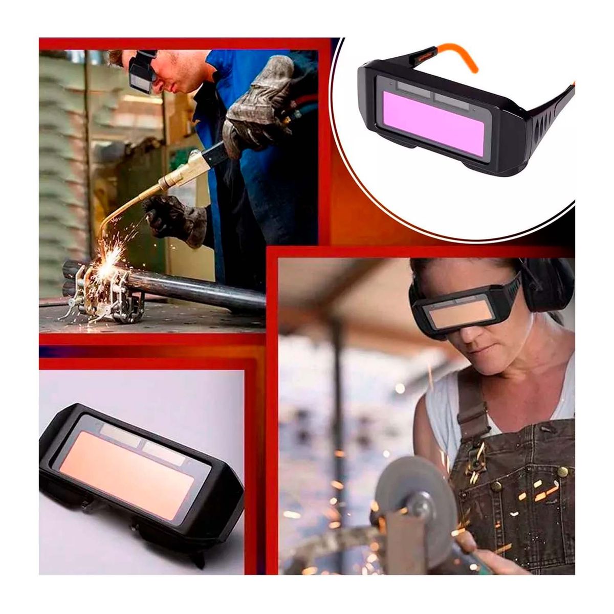 GENERICO - LENTE DE SOLDAR FOTOSENSIBLE PROTECTOR OSCURECIMIENTO AUTOMÁTICO GUANTE