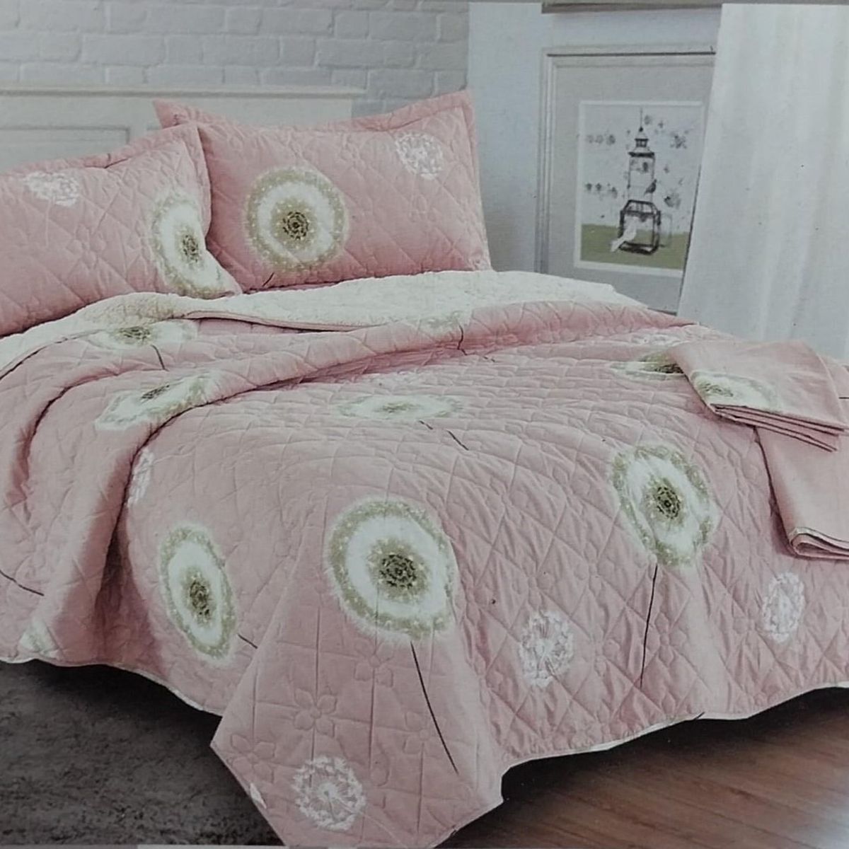 CUTE - CUBRECAMA CON SHERPA 5 PIEZAS EN 2 PLAZAS