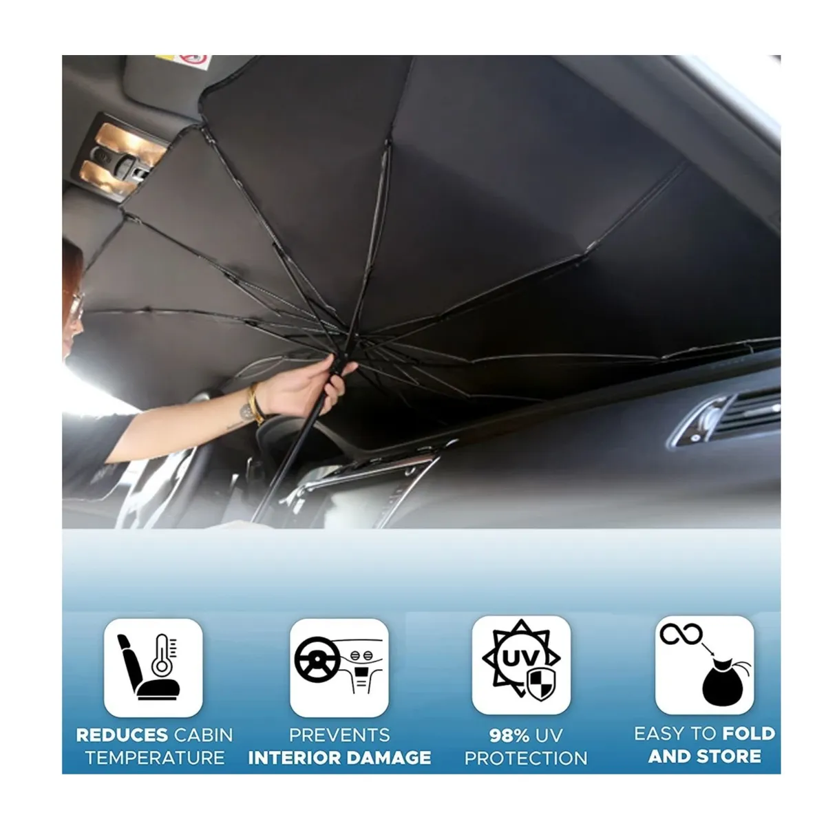 OEM - Tapasol Plegable Autos - tipo Sombrilla para Parabrisas