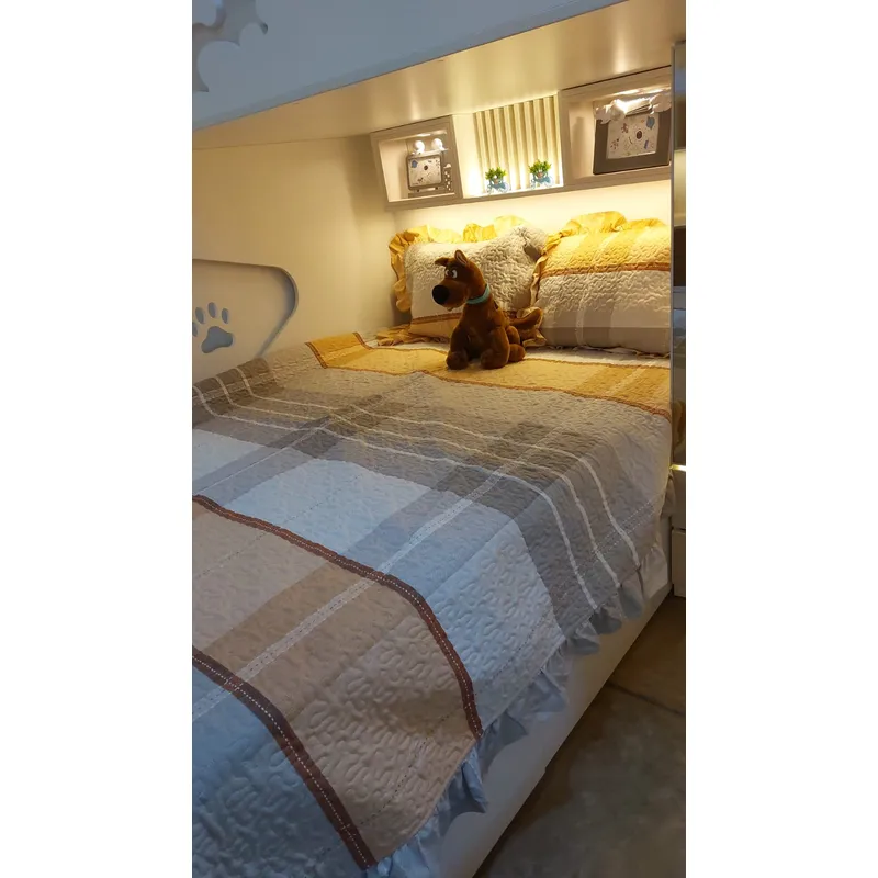 CUTE - CUBRECAMA  CON BLONDA 2 PLAZAS 100% ALGODÓN