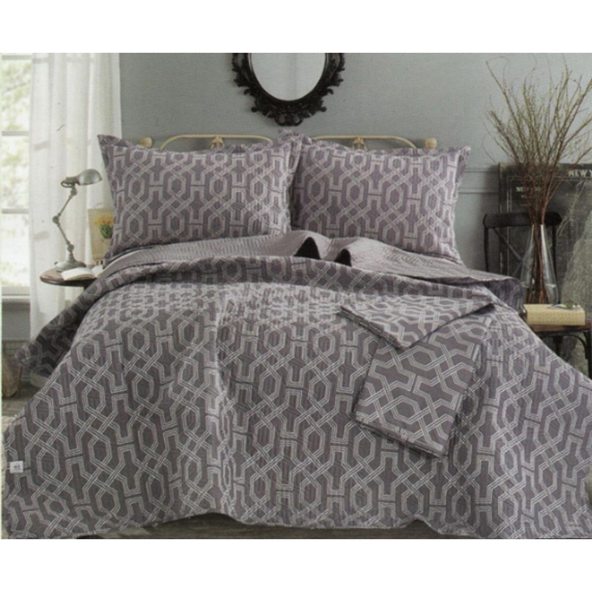 CUTE - CUBRECAMA MINGJIA 5 PIEZAS EN 2 PLAZAS