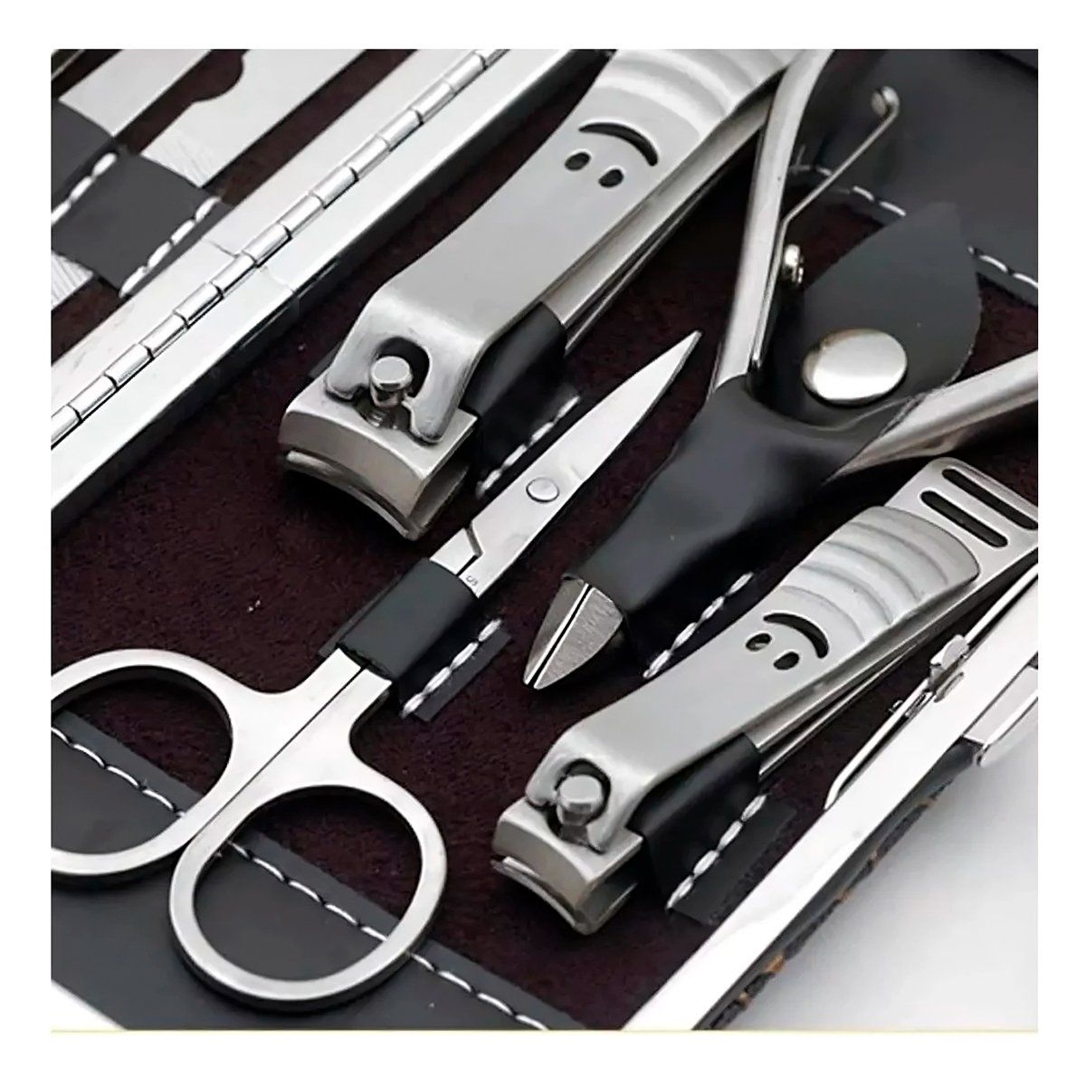 GENERICO - Set Manicura Pedicura Acero Inoxidable 12 Piezas Cortauñas