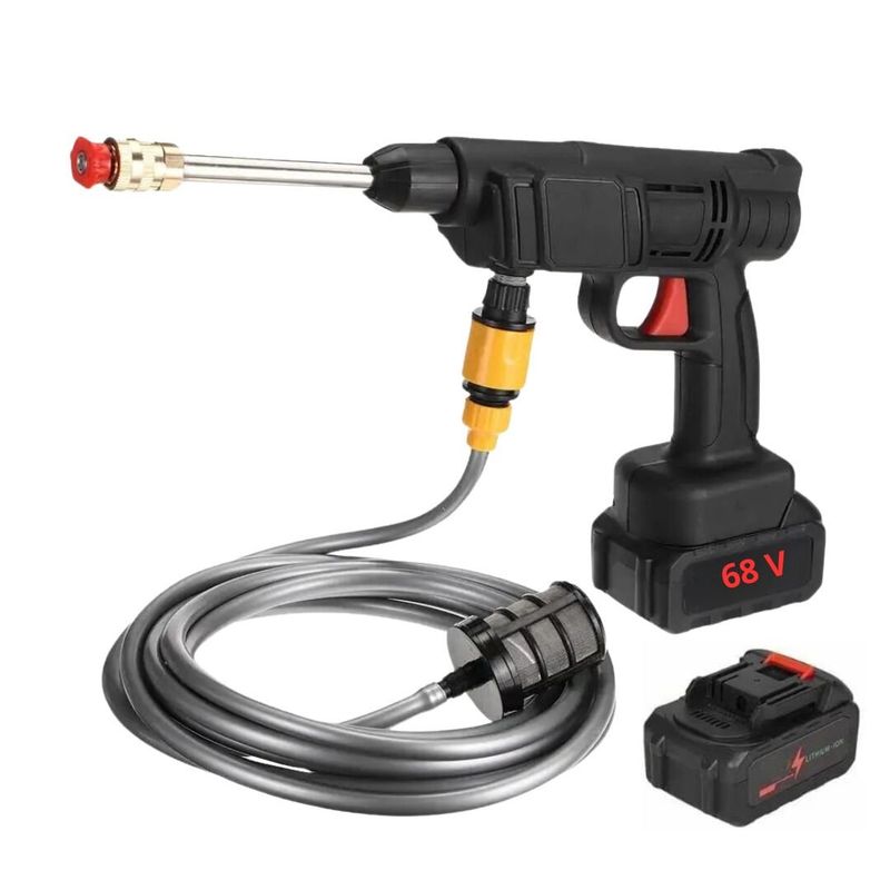 GENERICO - Pistola Hidrolavadora 2 Baterías 68V Inalámbrico para Auto