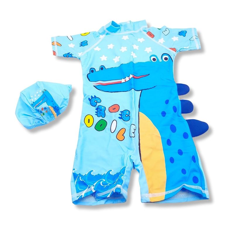 GENERICO - Ropa de Baño para Niño UV Cocodrilo Azul