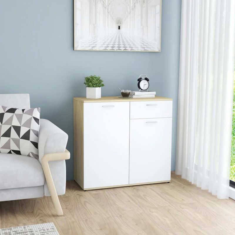 TU MESITA - Aparador Clásico Débora color BlancoHaya 1 cajon 2 puertas TU MESITA
