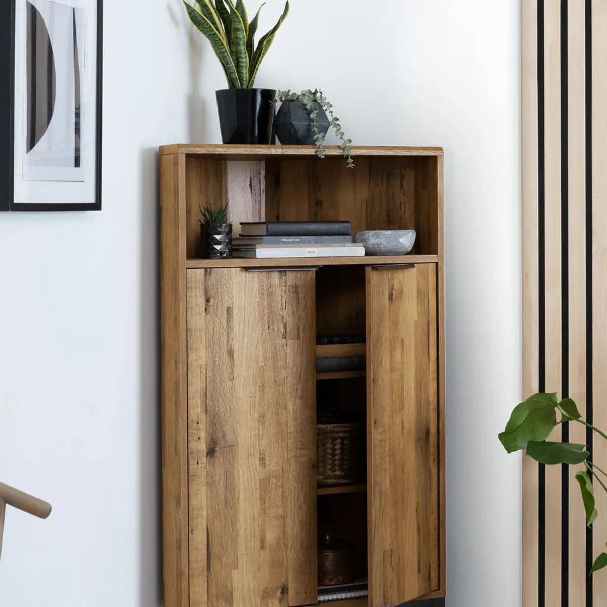 TU MESITA - Aparador Esquinero Gamboa color Marrón TU MESITA