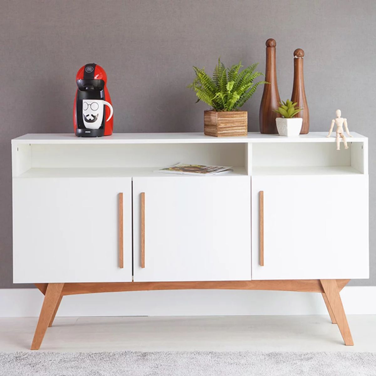 TU MESITA - Aparador Clásico 3 puertas Melissa color Blanco TU MESITA