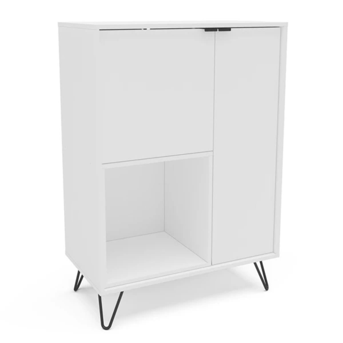 TU MESITA - Aparador Moderno Luana color Blanco 2 puertas TU MESITA