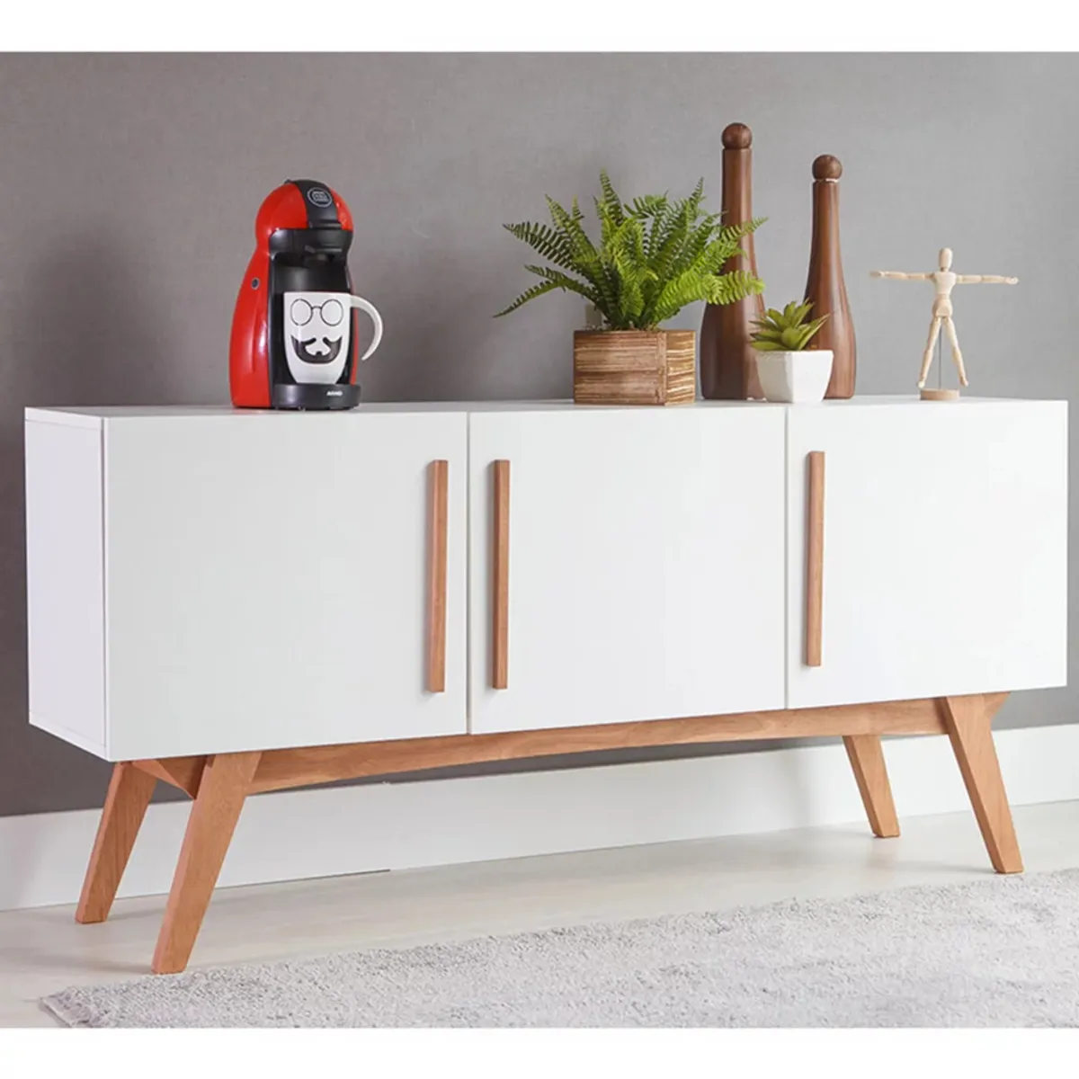 TU MESITA - Aparador Clásico 3 puertas Domitila color Blanco TU MESITA