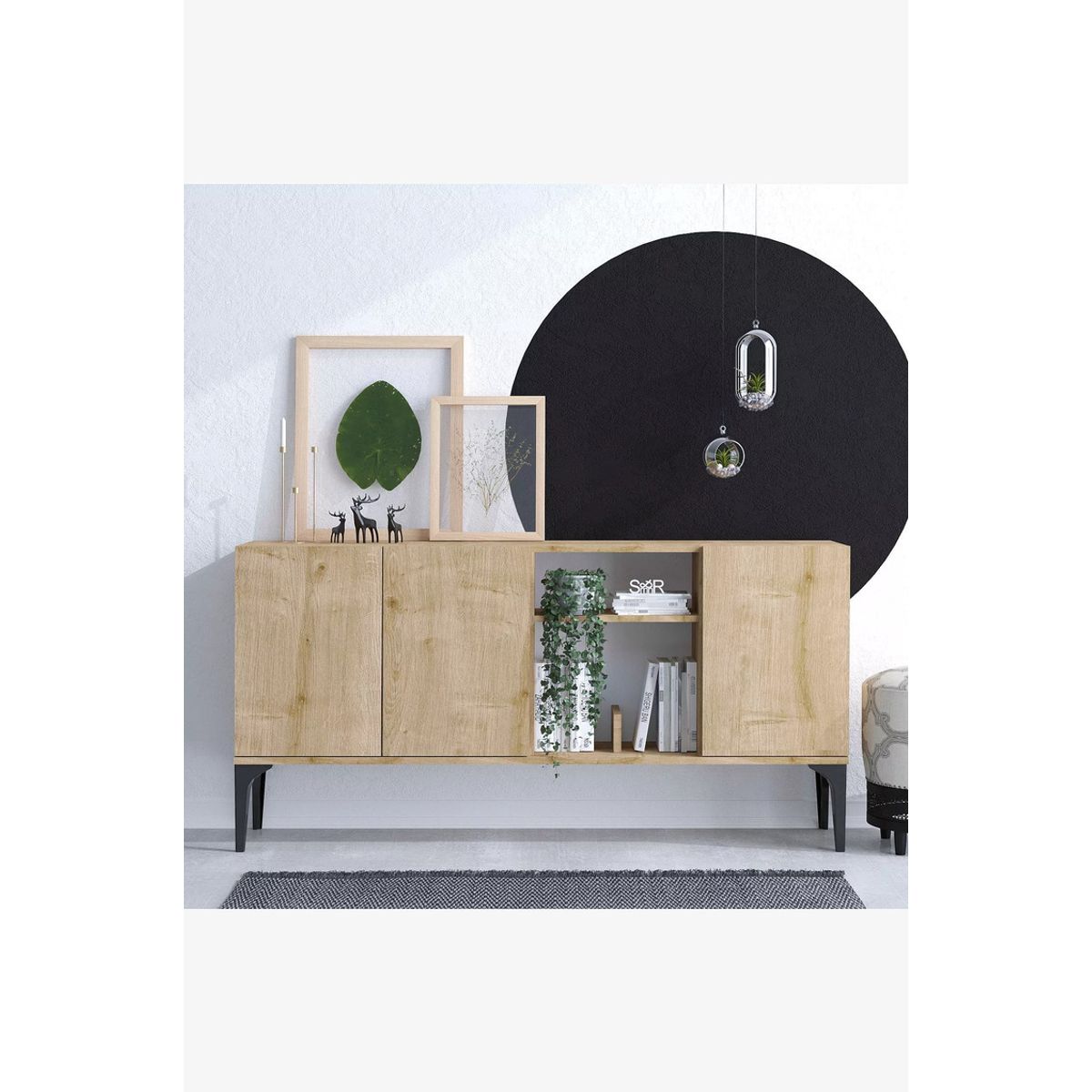 TU MESITA - Aparador Moderno 3 puertas Sigrid color Macadamia TU MESITA