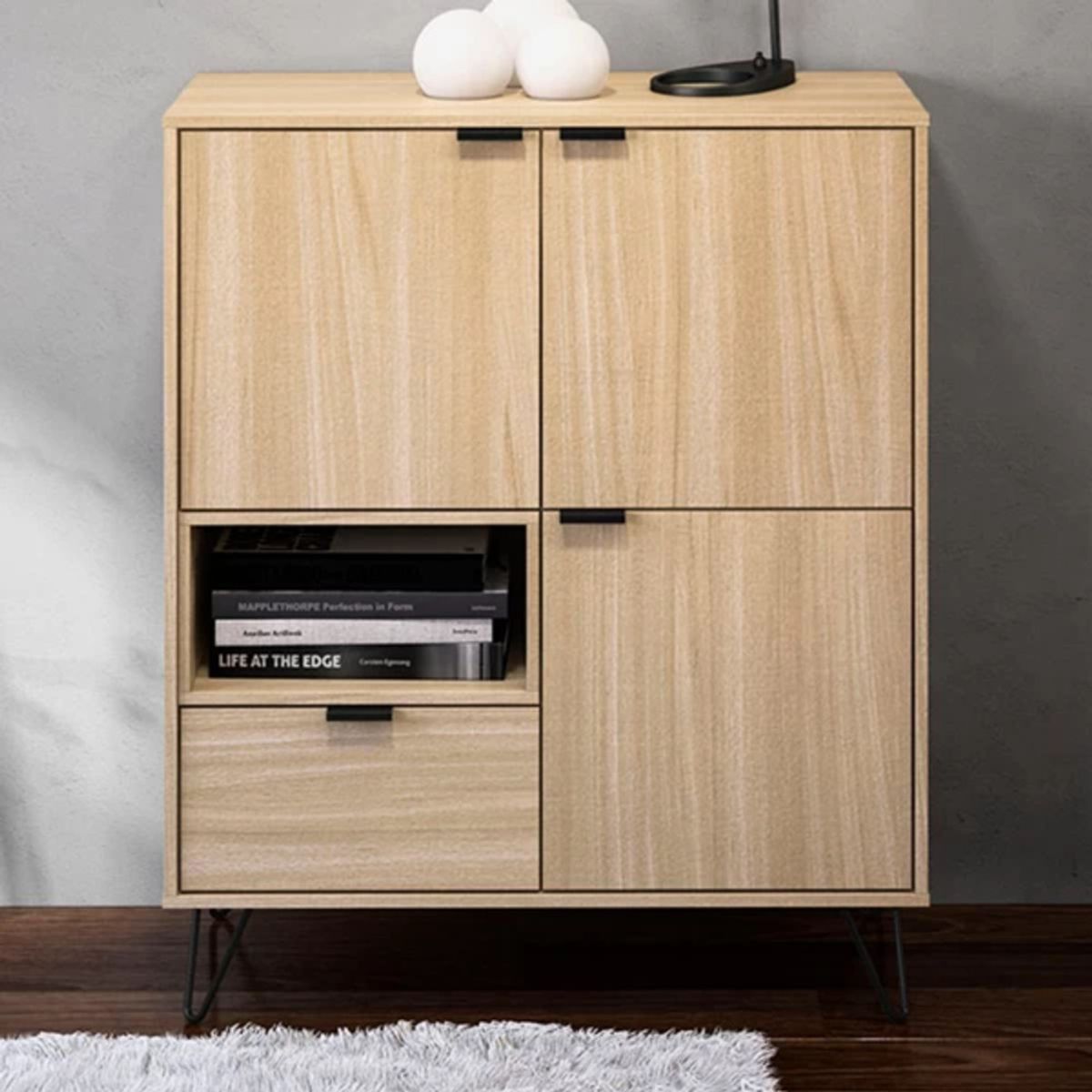 TU MESITA - Aparador Moderno Cayma color Duna 3 puertas TU MESITA