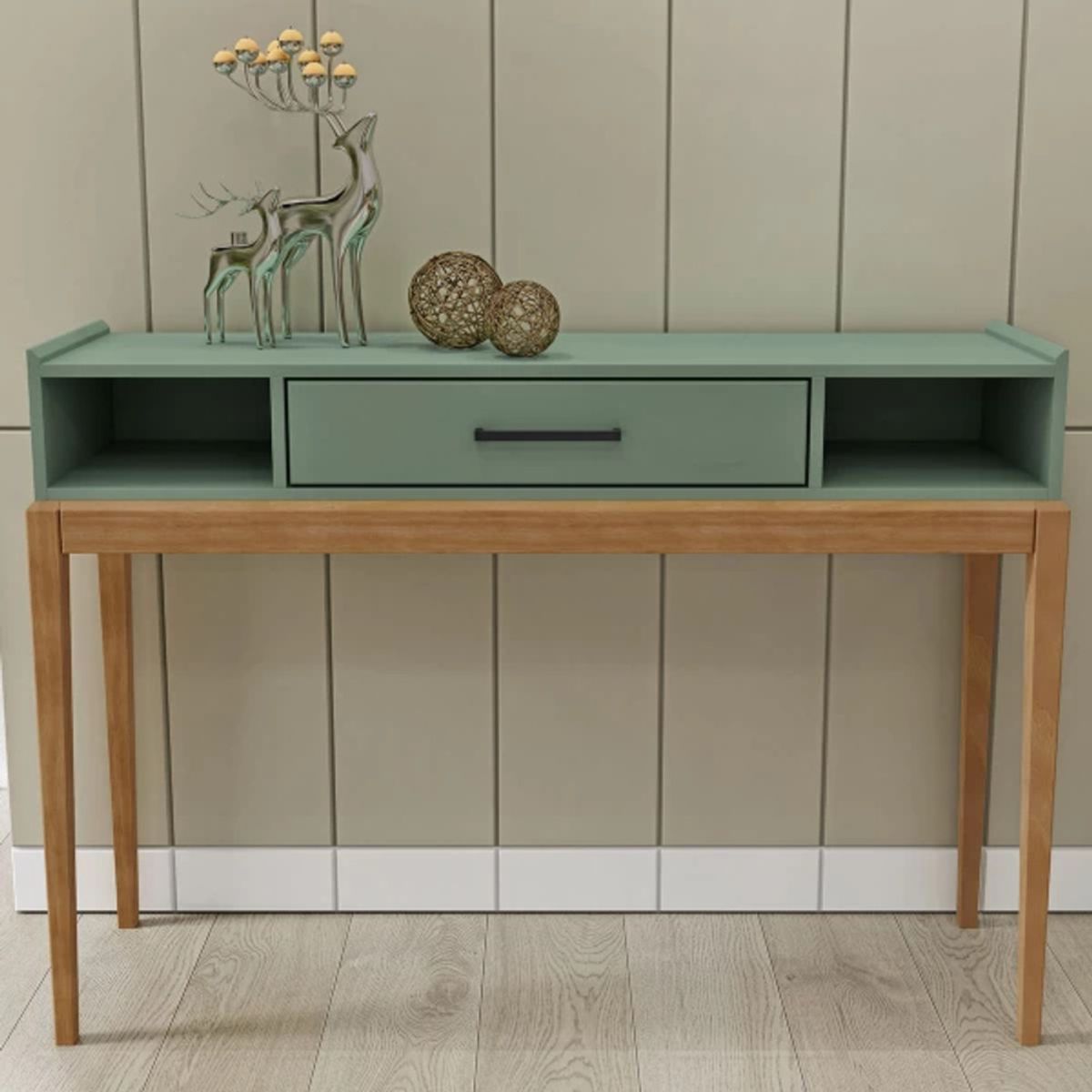 TU MESITA - Aparador Moderno Milano color VerdeHaya 1 cajón TU MESITA