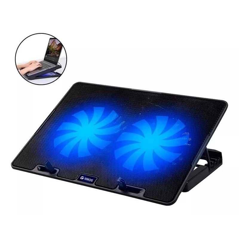 TEROS - Cooler Para Laptop Teros Hasta 15.6 Color Negro