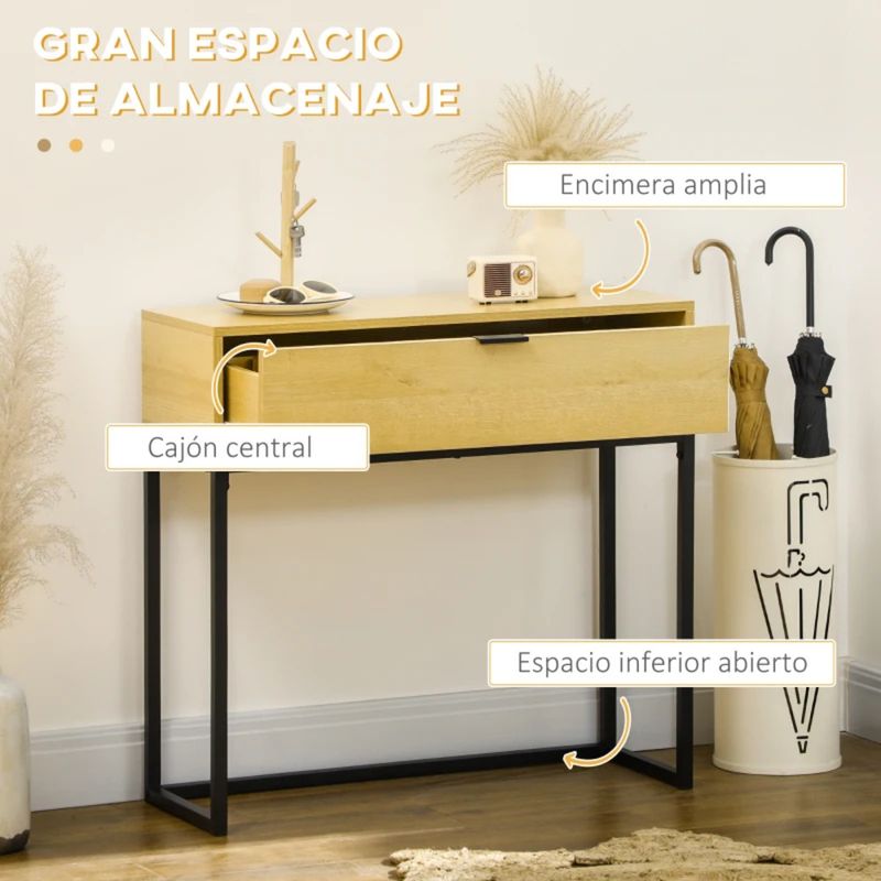 TU MESITA - Consola Clásica Tumi color Madera TU MESITA 1 cajón