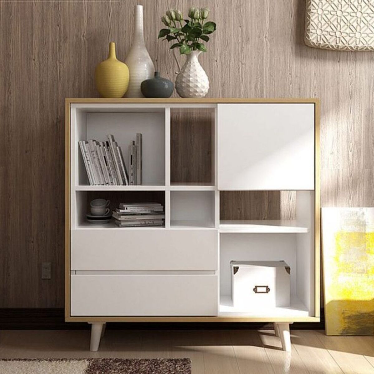 TU MESITA - Aparador Vintage Paulo 2 Cajones 1 Puerta TU MESITA