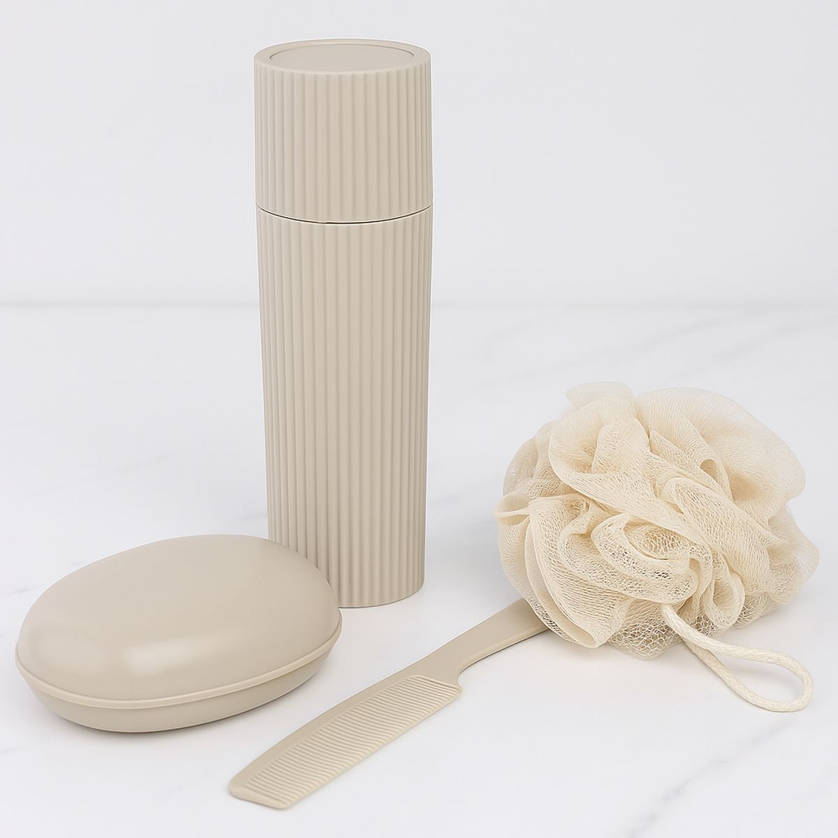 INSPIRA MARKET - Juego de baño jabonera porta cepillo peine portatil