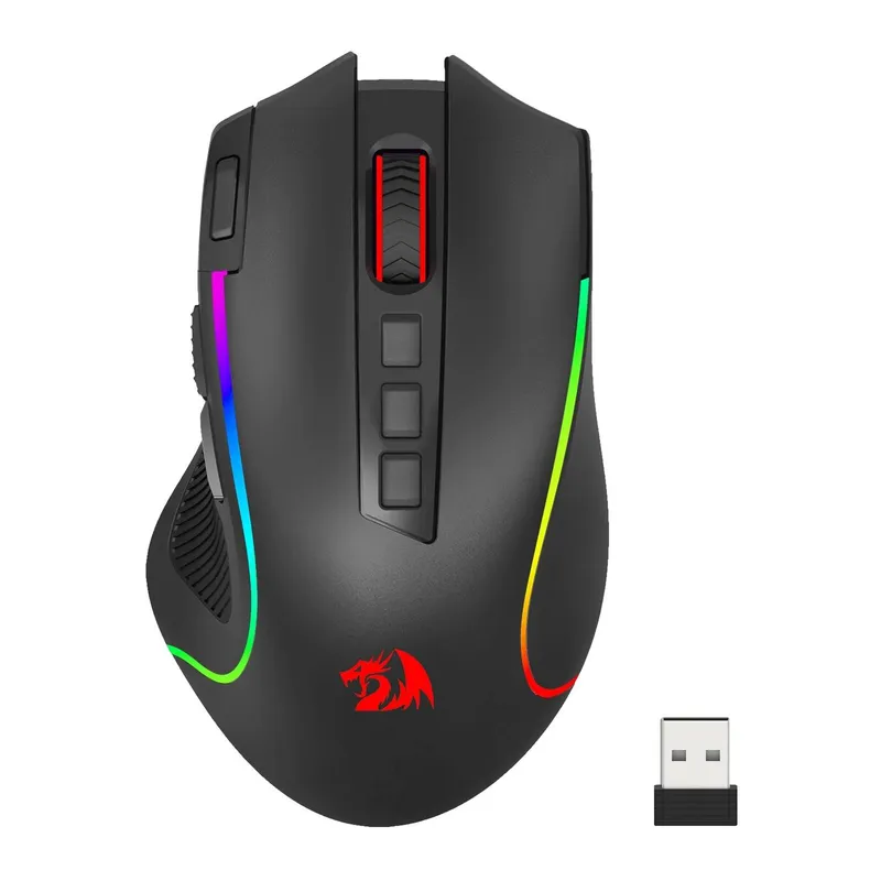 REDRAGON - MOUSE REDRAGON PREDATOR PRO M612RGB-PRO INALAMBRICO 8K DPI BLACK