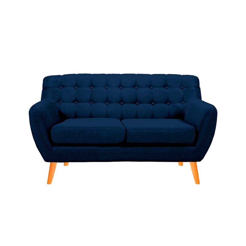 BARAKA HOME - Sofá Vintage Louth 2 Cuerpos - Azul Marino