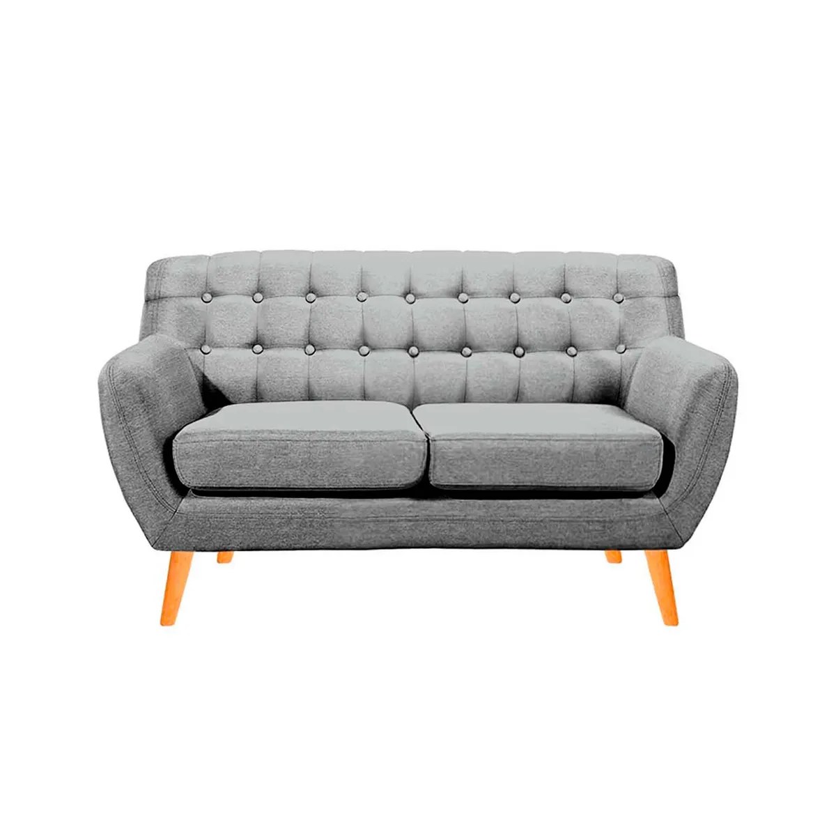 BARAKA HOME - Sofá Vintage Louth 2 Cuerpos - Gris claro