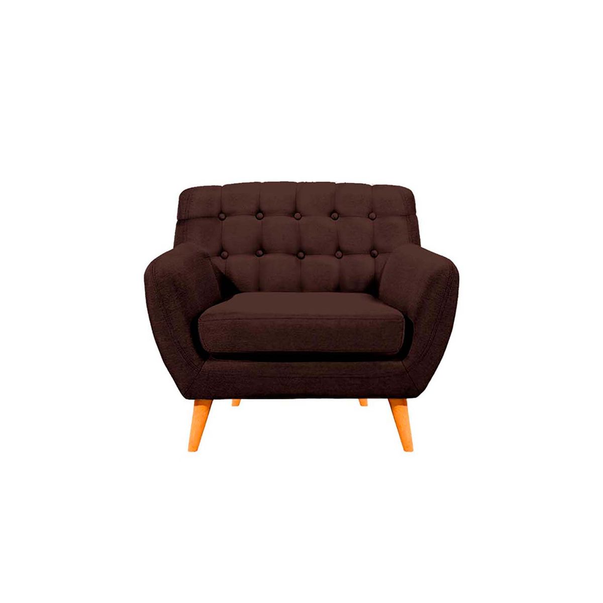 BARAKA HOME - Sofá Vintage Louth 1 Cuerpo - Chocolate