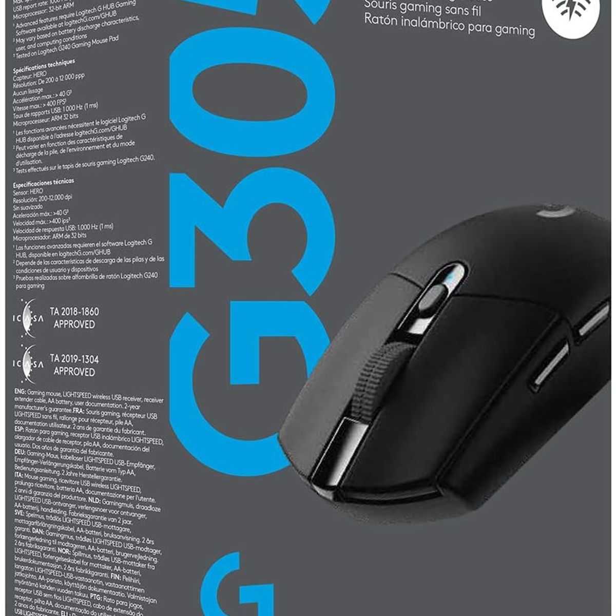 LOGITECH - RATÓN LOGITECH G305 LIGTHSPEED INALÁMBRICO NEGRO