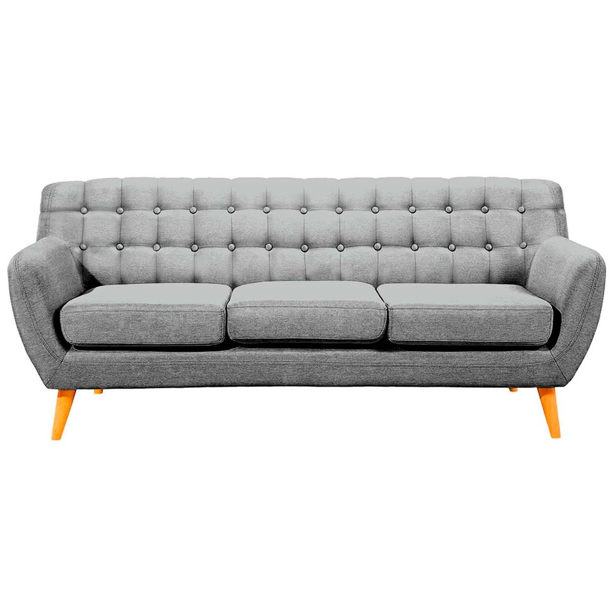 BARAKA HOME - Juego de Sala Vintage Louth 3 + 2 + 1 - Gris claro