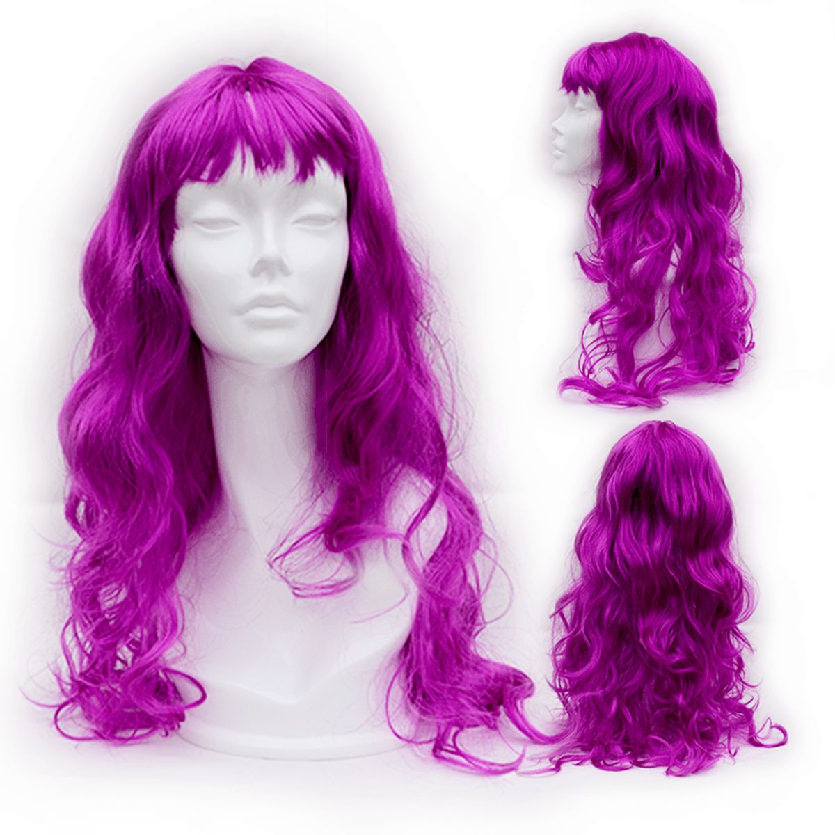 GENERICO - Peluca artificial ondulado  Color violeta