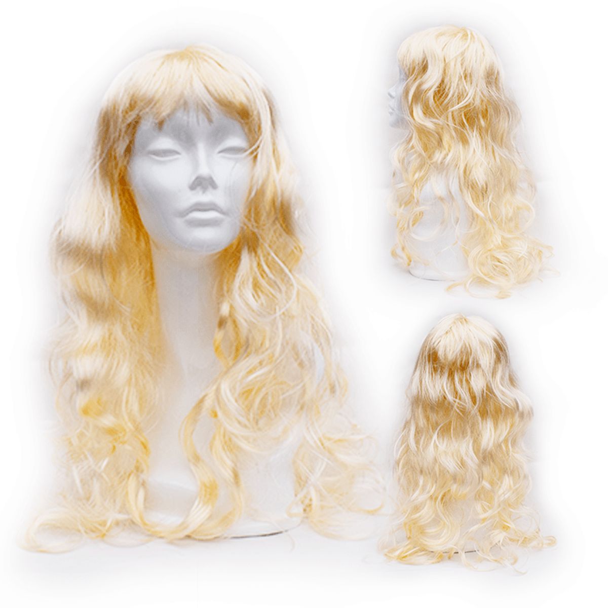 GENERICO - Peluca artificial ondulado  Color Rubio
