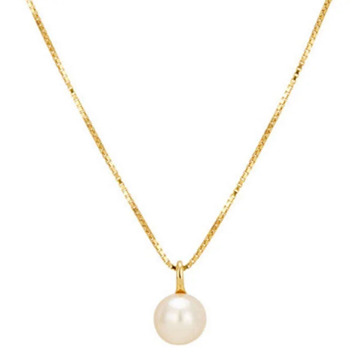 GENERICO - Collar Perla Minimalista Acero Inoxidable Mujer