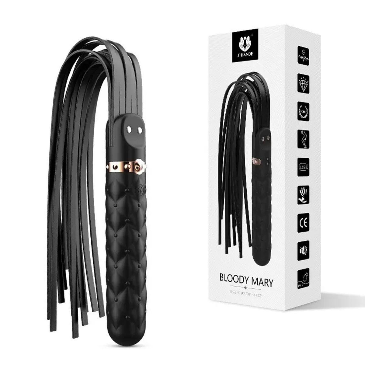 GENERICO - Latigo Vibrador Bondage en Color Negro