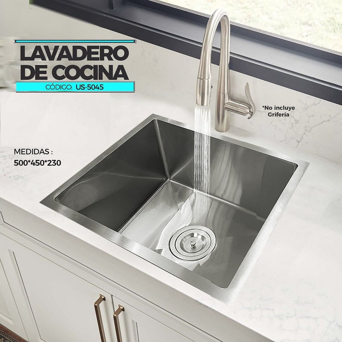 XM - LAVADERO DE COCINA SATINADO US-5045