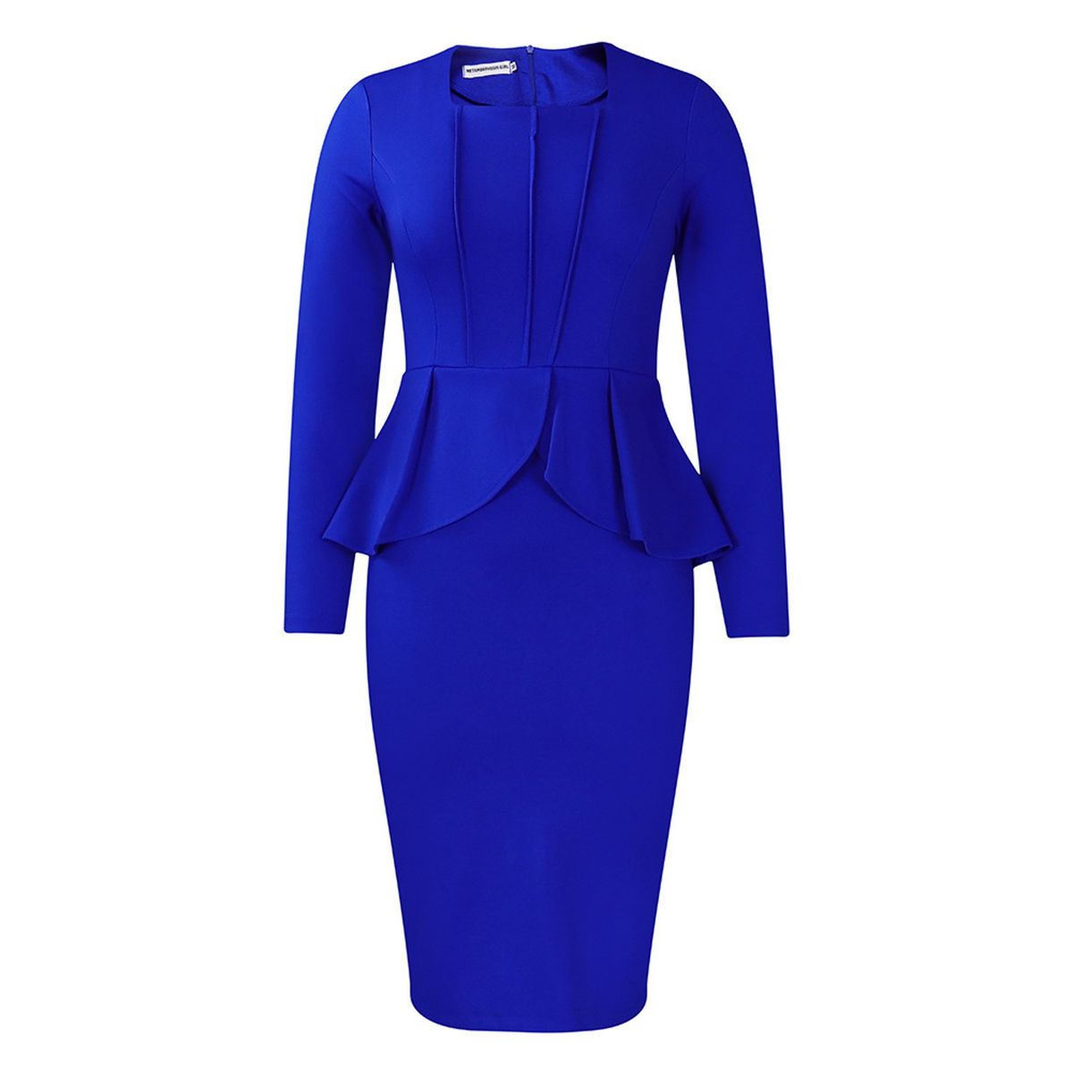 TIOZONEY - Vestido de manga larga con volantes para mujer