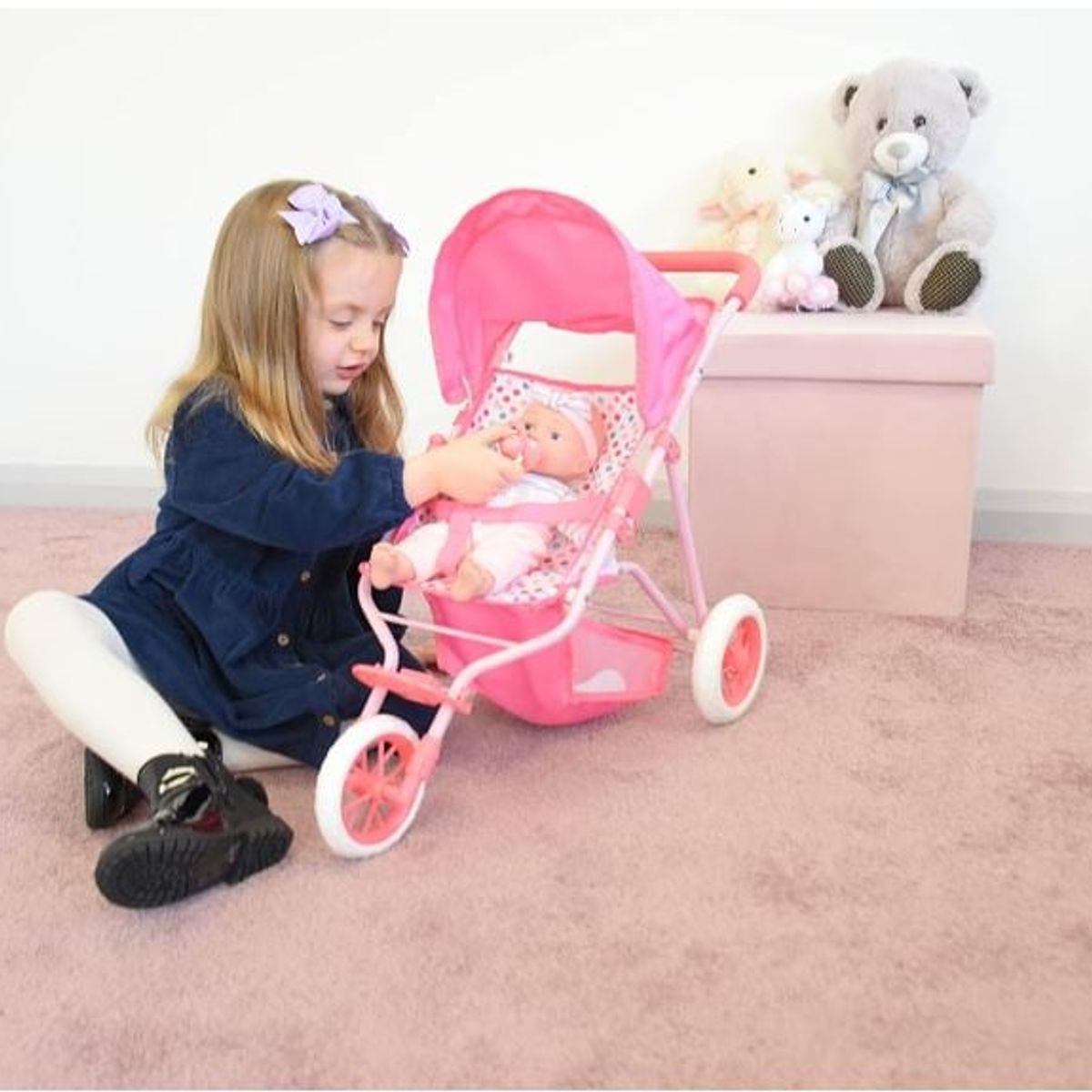 GENERICO - Coche Triciclo Grande de Muñecas Para Niñas