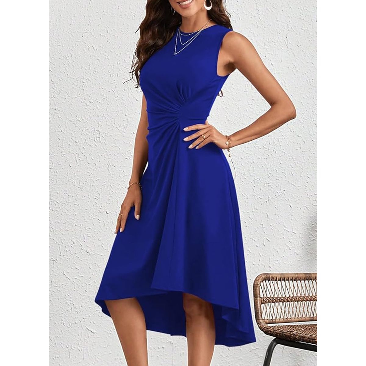 TIOZONEY - Vestido de mujer - Azul