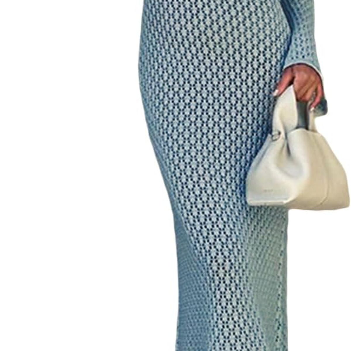 TIOZONEY - Vestidos largos de punto para mujeres - Azul