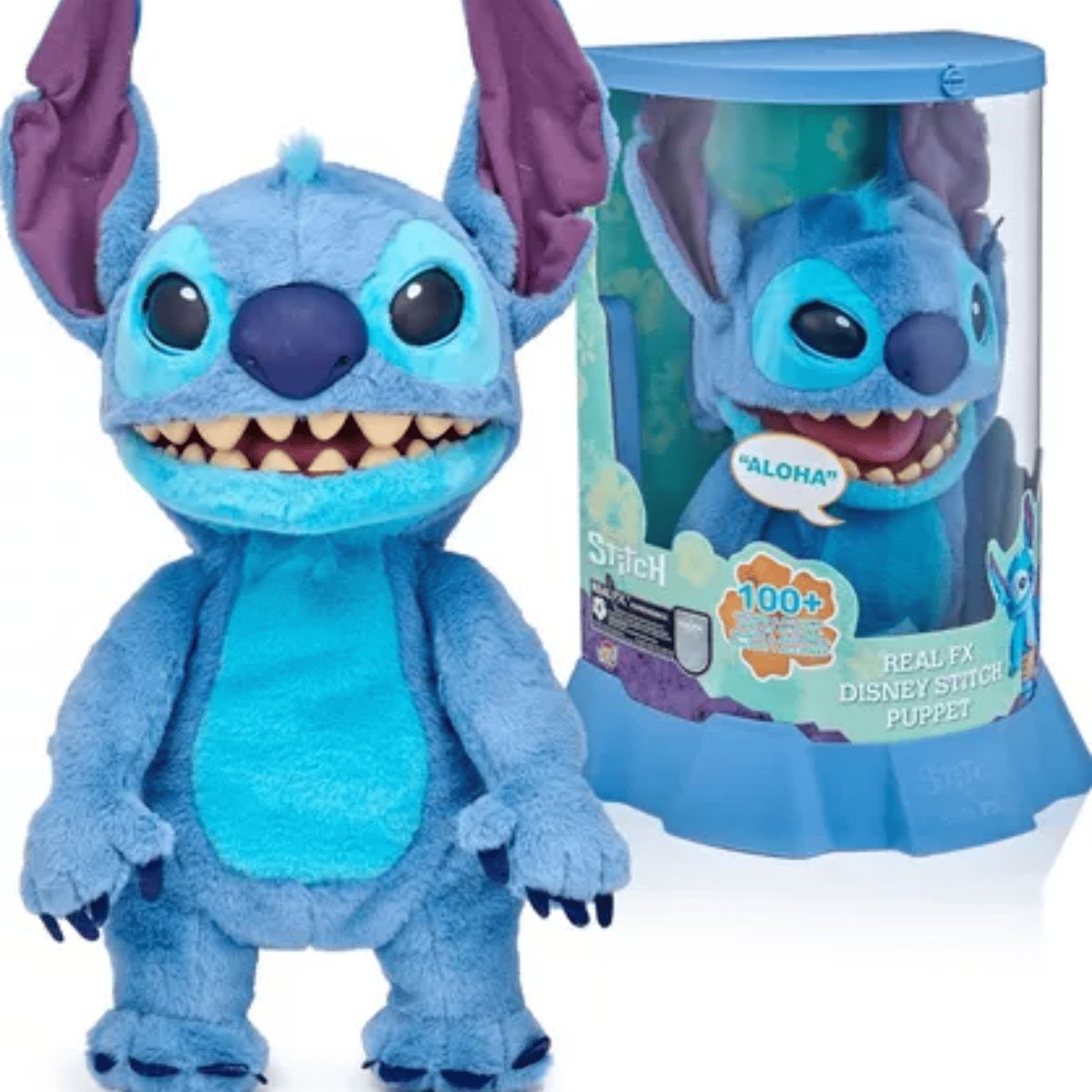 DISNEY - Peluche Animatrónico Stitch de 45 cm con + de 100 Combinaciones
