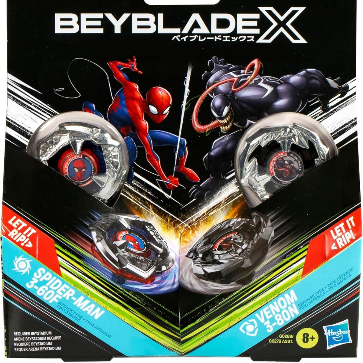 BEYBLADE - Beyblade x Duo Pack Spiderman vs Venom